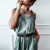 Solid color long jumpsuit for women Sleeveless casual rompers womens jumpsuit Summer elastic waist overalls femme bodysuit - Hplify