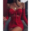 Spaghetti Strap Glitter Cami Dress Women Off the Shoulde Red Party Dress Summer Sexy Shining Ruched Party Dresses Vestidos - Hplify
