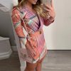 Striped print midi blazer dress with belt Long sleeve turn down collar autumn women dress 2019 Elegant office workwear Vestidos - Hplify