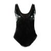 Summer Clothes Sexy Ladies Black Bright Leather Bodycon Bodysuit Women Sleeveless V Neck Romper One Piece Jumpsuit Club Outfit - Hplify
