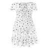 Summer Dress Sexy Polka Dot Off Shoulder Ruffled White Sleeveless Hollow Out Bandage Women Dress  Mini Dress - Hplify