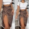Vintage Dot Print Midi Skirts Women High Waist Lace Up Party Skirt - Hplify