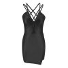 Women Dress Club Wear Sexy Low Cut Red Black Strapless Off Shoulder Backless Bodycon Mini Dress - Hplify