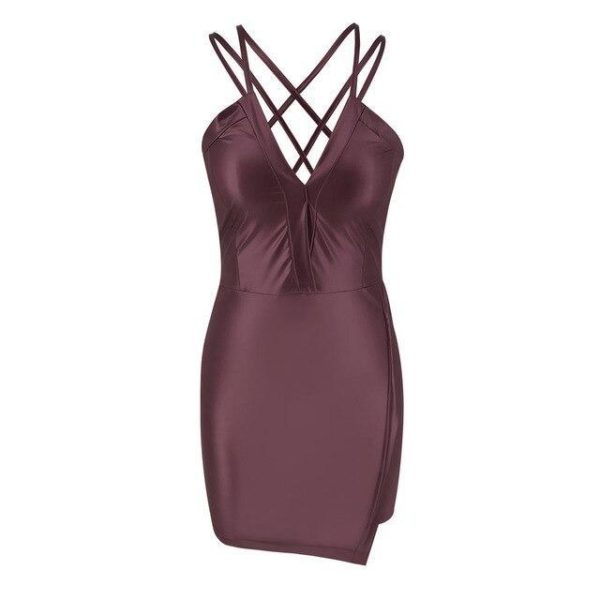 Women Dress Club Wear Sexy Low Cut Red Black Strapless Off Shoulder Backless Bodycon Mini Dress - Hplify