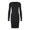 Women Dress Sexy Dress  Sexy Round Neck Solid Color Off Shoulder Skinny Long Sleeve Women Party Night Club Wear Bodycon Dress - Hplify