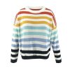 Women Fall Clothing Fashion Women Round Neck Sweatshirt for Women Striped Printed  Pullovers Casual Sweatshirts - Hplify