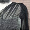 Women Glitter Mesh Patchwork Bodycon Dress Chocker Neck Black Glittering Mini Dresses Stretchy Party Dress Vestidos Mujer - Hplify