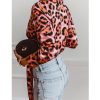 Women Long Sleeve T Shirt Leopard Print V Neck Wrap Tops Autumn Elegant Ladies Tshirt Streetwear Blusas Mujer - Hplify