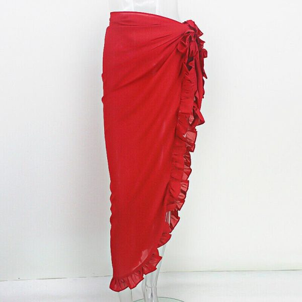 The Best Women Sheer Sarong Beach Cover Up Wrap Summer Ladies Casual Bikini Pareo Swimwear Bathing Skirt 5 Colours Online - Hplify