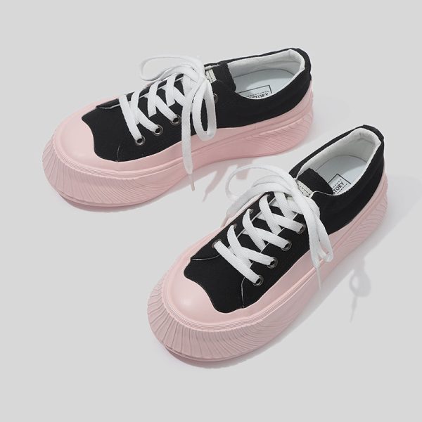 Alternative view of Women Shoes  New Fashion Sneakers Women's Sports Shoes Comfy Female Trendy Canvas Platform Color Shoes For Women Sneakers