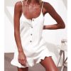 The Best Women Sleeveless Solid Playsuit Ladies Casual Holiday Beachwear Summer Beach Loose Mini Shorts Rompers Online - Hplify