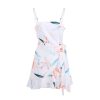 The Best Women Sleeveless Strappy Backless Wrap Boho Floral Mini Dress Ladies Fashion Summer Sundress Holiday Beach Dresses Online - Hplify