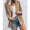 The Best Women Slim Casual Business Blazer Suit Fashion Ladies Work Jacket Autumn Winter Long Sleeve Button Coat Outwear Tops Online - Hplify