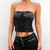 The Best Women Strapless Summer Bandage Bustier Bra Crop Tops Vest Holiday Sexy Ladies Sleeveless Casual Short Tube Tank Tops Online - Hplify