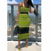 The Best Women Striped Sleeveless Bandage Bodycon Dress Summer Beach Ladies Casual  Holiday Party Slim Dress Sundress Online - Hplify