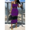 The Best Women Striped Sleeveless Bandage Bodycon Dress Summer Beach Ladies Casual  Holiday Party Slim Dress Sundress Online - Hplify