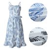 The Best Women Summer Boho Party Dress Ladies Sleeveless High Waist Holiday Beach Casual Floral Swing Long Sundress Online - Hplify