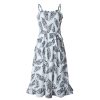 The Best Women Summer Boho Party Dress Ladies Sleeveless High Waist Holiday Beach Casual Floral Swing Long Sundress Online - Hplify