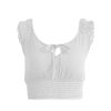 The Best Women Summer Boho Spaghetti Strap Slim Fit Vest Halter Beach Bustier Bra Crop Top Casual Shirt Blouse Cami Online - Hplify