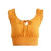 The Best Women Summer Boho Spaghetti Strap Slim Fit Vest Halter Beach Bustier Bra Crop Top Casual Shirt Blouse Cami Online - Hplify