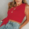 The Best Women Summer Casual Off Shoulder Tank Top Vest Fashion Bowknot Sleeveless Crop Top Shirt Beach Holiday Solid Short Tops New Online - Hplify
