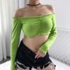 The Best Women Summer Casual Off Shoulder Vest Blouse Tops Sexy Ladies Summer Beach Holiday Crop Top Shirt Blouse Streetwear Online - Hplify