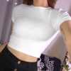 The Best Women Summer Casual T Shirt Ladies Short Sleeve Backless Slim Crop Top Holiday Tank T-Shirt Tee Women Clothes Online - Hplify