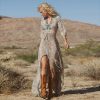 The Best Women Summer Chiffon Boho Long Maxi Dress Ladies Three Quarter Sleeve Fashion Summer Party Beach Loose Dresses Sundress Online - Hplify