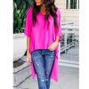 The Best Women Summer Elegant Irregular V-Neck Chiffon Blouses soft Tunic Casual Solid breathable Half batwing sleeve Top Shirts Online - Hplify