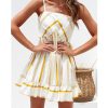 The Best Women Summer Sexy Spaghetti Strap Club Evening Party Dresses Ladies Boho Striped Sleeveless Beach Mini Dress Online - Hplify