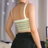 The Best Women Summer Sexy Stripe Bustier Tank Top Crop Vest Ladies Casual Sleeveless Blouse Camisole Shirt Summer Clothing Online - Hplify