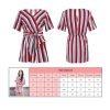 The Best Women Summer Short Mini Dress Ladies Casual Beachwear Short Sleeve V-Neck Striped Casual Chiffon Sundress Online - Hplify