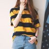 The Best Women Summer Short Sleeveless Striped O-Neck Tops Shirt Ladies Casual Loose Baggy Tops Tunic T-Shirts Plus Size Online - Hplify