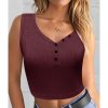 The Best Women Summer Solid Vest Crop Top Ladies Sleeveless Shirt Blouse Casual Stretch Blouse Tank Top Women Clothes Online - Hplify