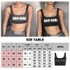 The Best Women Summer Vest Top Letter Printed Sport Fitness U-Neck Sleeveless Tops Fashion Cool Girls 3M reflection Crop Top Online - Hplify