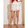 The Best Women Sweet Lace Floral Bandage Shorts Ladies Casual Beach Holiday High Waist Mini Trouser Summer Clothes Online - Hplify