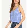 The Best Women Vest Tank Tops Striped Summer Sleeveless V-Neck Loose Shirt Tee Ladies Casual Holiday Beach Camisole Online - Hplify