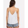 The Best Women Vest Tank Tops Striped Summer Sleeveless V-Neck Loose Shirt Tee Ladies Casual Holiday Beach Camisole Online - Hplify