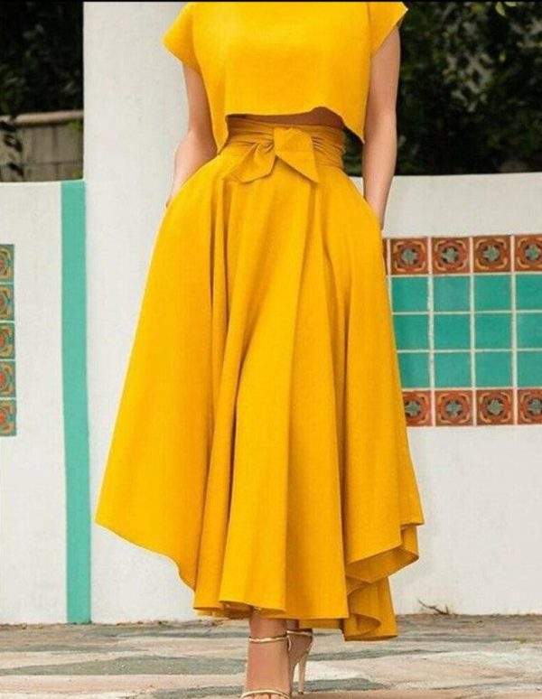 The Best Women Vintage High Waist Skirts Lady Maxi Pleated Skirt Long Maxi Fashion Skirt Females Full Length Solid Color Skirts Hot Online - Hplify