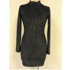 The Best Women Winter Long Sleeve Turtle Neck Sequined Jumper Knitwear Slim Mini Dress Bodycon Sexy Women Clothes Vestido Online - Hplify
