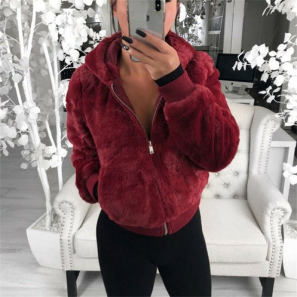 The Best Women Winter Teddy Bear Fluffy Short Coat Fleece Fur Jacket Ladies Fleece Zip Outerwear Casual Top Jacket Oversized Overcoat Online - Hplify