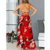 The Best Women's Floral Boho Sundress Long Dress Split Cocktail Party Beach Dress Elegant Holiday Party Long High Split Dress Online - Hplify