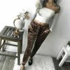 The Best Women's High Waist Casual Long Pants Autumn Winter Ladies Pencil Trousers Slim Skinny Daily Legging Sweatpants Online - Hplify