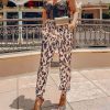 The Best Women's High Waist Leopard Print Pants Elegant Trousers Ladies Casual Party Fashion Pants Femme Streetwear Online - Hplify