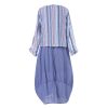 The Best Women's Holiday Loose Fake Two Ladies Summer Autumn Beach Long Sleeve Maxi Dresses Ladies Casual Striped Sundress Online - Hplify