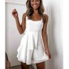 The Best Women's Holiday Sleeveless Party Beach Short Mini Dress Summer Sexy Lady Girl Solid White Black Dress Sundress Online - Hplify