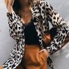 The Best Women's Leopard Jacket Coat Ladies Autumn Casual Long Sleeve Slim Blazer Suit Work Formal Jacket Cardigan Outwear Online - Hplify
