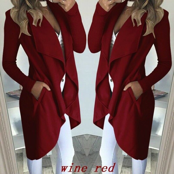 The Best Women's Long Sleeve Slim Blazer Jacket OL Ladies Casual Open Front Formal Work Formal Suits Cardigan Coat Top Online - Hplify