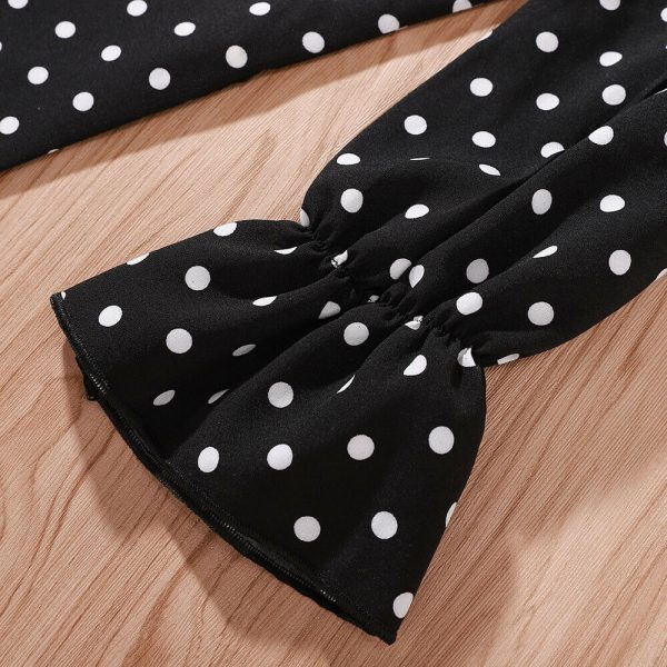 The Best Women's Ruffle Cold Shoulder Long Sleeve Polka Dot Crop Top Shirt Ladies Casual Party Loose Tops T-Shirt Top Online - Hplify