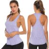 The Best Women‘s Sports Gym Racer Back Running Vest Laides Fitness Solid Casual Jogging Singlet Soft Tank Tops Online - Hplify